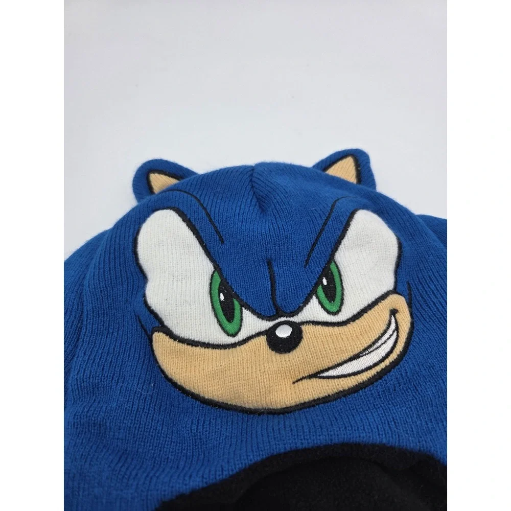 Sonic the hedgehog Hat Blue Braided Winter Sega One Size Genisis